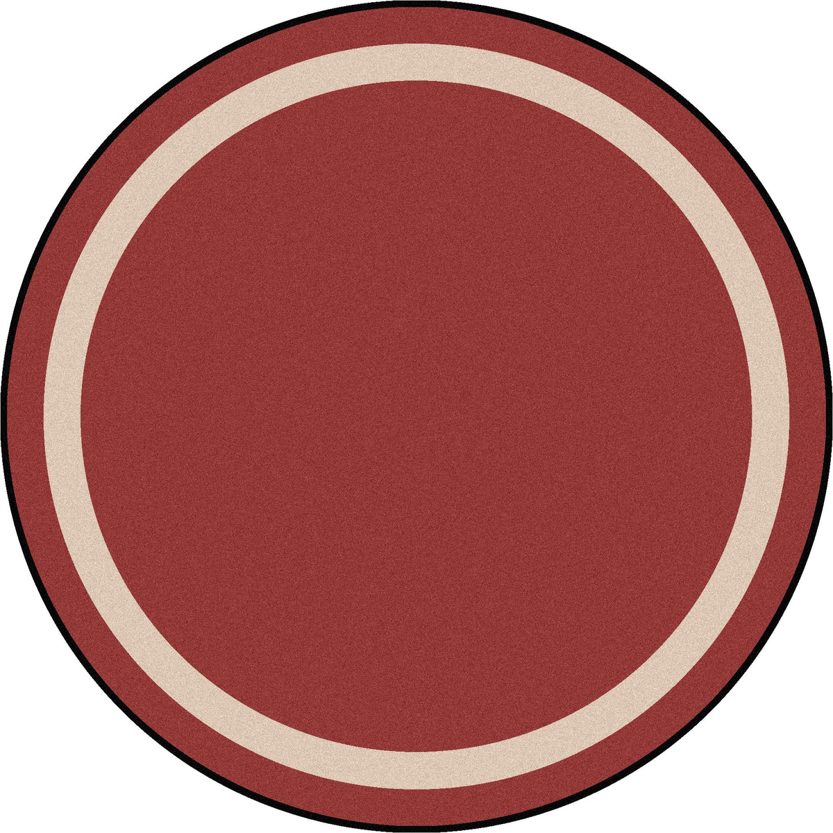 Portrait Solid Colored Area Rug by Joy Carpets – 13'2" (Round), Nylon, Wine, Model 1479XLE-01