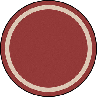 Portrait Solid Colored Area Rug by Joy Carpets – 13'2" (Round), Nylon, Wine, Model 1479XLE-01