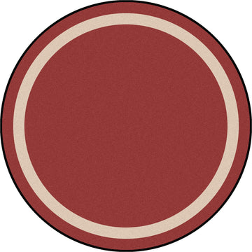 Portrait Solid Colored Area Rug by Joy Carpets – 13'2" (Round), Nylon, Wine, Model 1479XLE-01