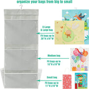 Simple Houseware Double Sided Hanging Organizer, 46 Inch Length, Grey