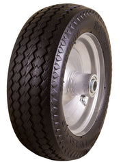 4.10/3.50-4" Flat Free by Marathon – 2.25" Offset Hub, Steel, Gray Rim