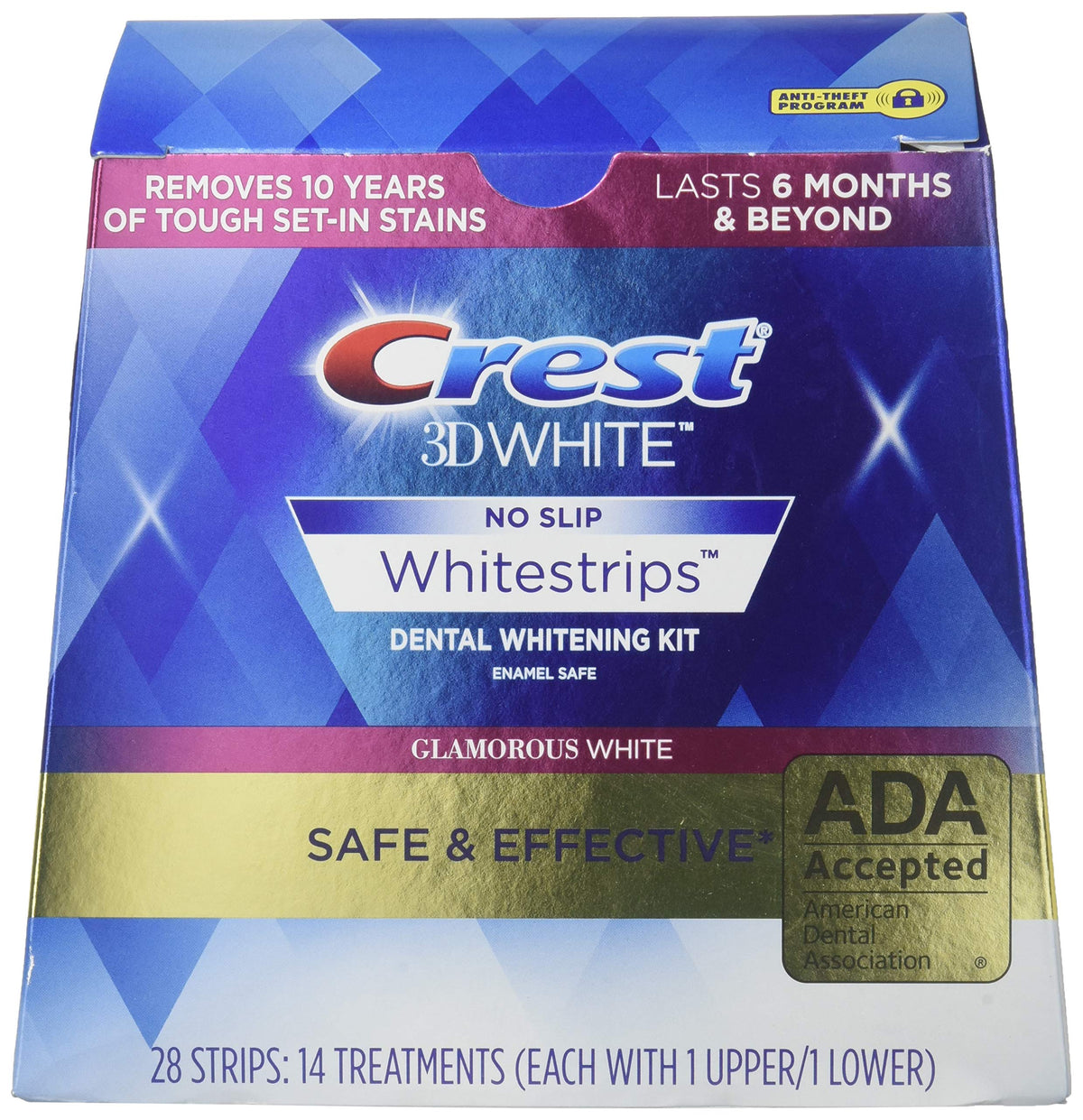 3D Whitestrips LUXE Glamorous White 28 Count by Crest – 28 Count (Pack of 1), Blue, Pack of 5, Model PR80277490