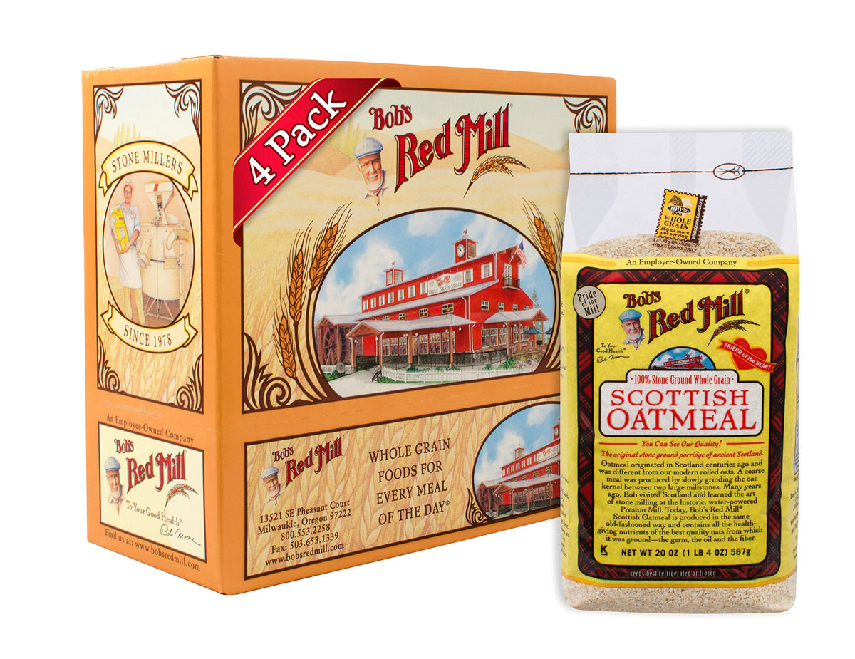 Scottish Oatmeal by Bob's Red Mill – 20 Ounce (Pack of 4), Pack of 4, Model 1390C204