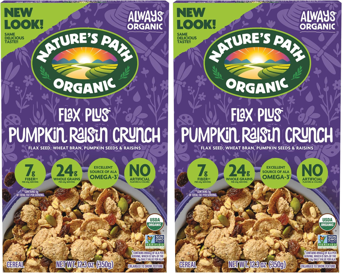 Nature's Path Pumpkin Raisin Crunch / 12.3 Ounce (Pack of 2) / 1 Cold Cereal