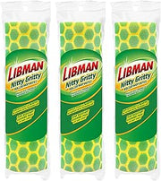 Libman Nitty Gritty Roller Mop Refills, Self Wringing, Sponge, 3 Replacement Heads Included