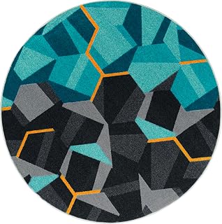 Joy Carpets Kid Essentials Stealth Teal 13'2" Round Area Rug