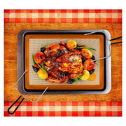 Tliocas Meat Fork Set, Stainless Steel 2 Prongs, Black And Silver