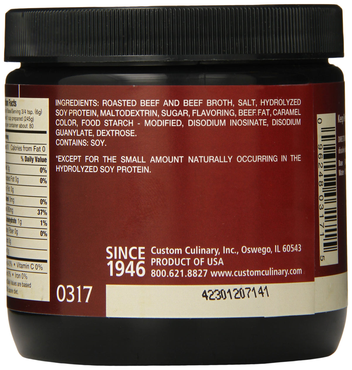 Custom Culinary Beef / 1 Pound (Pack of 1) / 1 Beef