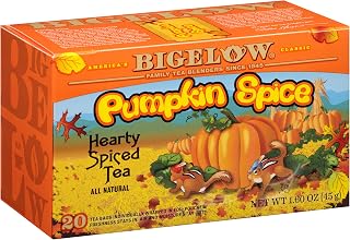 Bigelow Tea Pumpkin Spice Black Tea Bags, 18 Count Box (Pack of 6), Caffeinated Black Tea, 108 Tea Bags Total