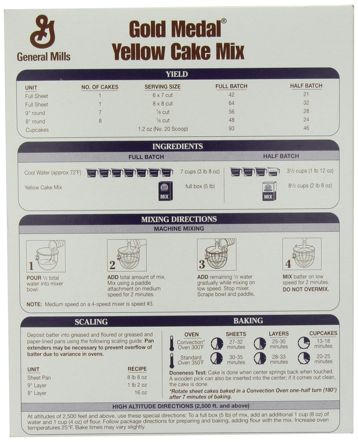 Gold Medal Yellow / 80 Ounce (Pack of 6) / 1 Cakes