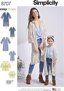 Simplicity Creative Patterns Pattern 8707 Child's and Misses' Kimonos CHILDREN,6 x 12-"