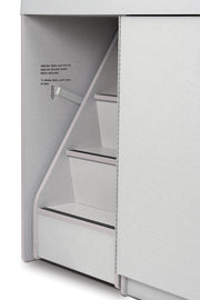 Rainbow Accents Diaper Changer with Stairs - Left - Gray by Jonti-Craft – Wood, Grey, Model 5145JC000