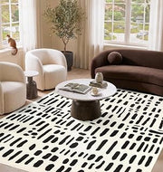 Abani Neutral Collection Cream Area Rug 8' x 10' for Living Room, Dining Room, Family Room - Modern Design - Durable & Easy to Clean