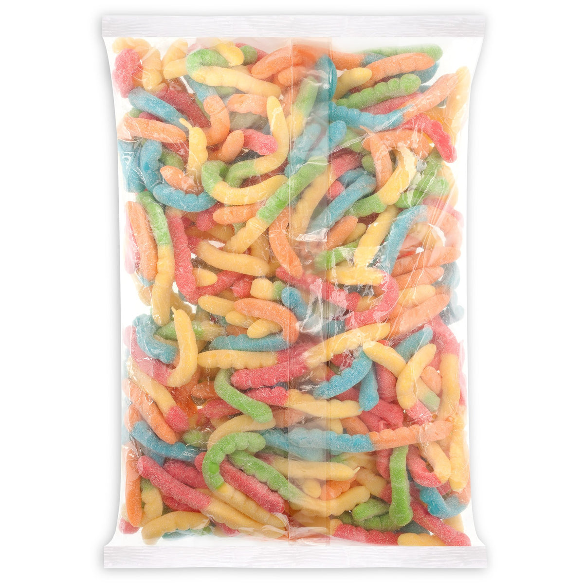 Candy, Sour Large Neon Gummi Worms, 4.5-pound Bag by Albanese – 4.5 Pound (Pack of 1), Assorted