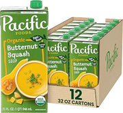 Pacific Foods Organic Butternut Squash Soup, 32 Oz (12 Pack)