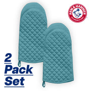 Quilted Oven Mitts by Arm & Hammer – 6.5"x12", Teal, Model AAH83602QUTEL6