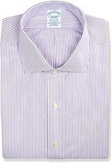 Brooks Brothers Mens Regent Fit Supima Cotton Blend Spread Collar Dress Shirt,