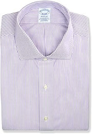 Brooks Brothers Mens Regent Fit Supima Cotton Blend Spread Collar Dress Shirt,
