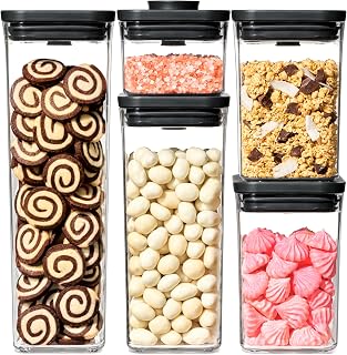 OXO Good Grips 5 Piece Matte Pop Container Set - Matte Black
