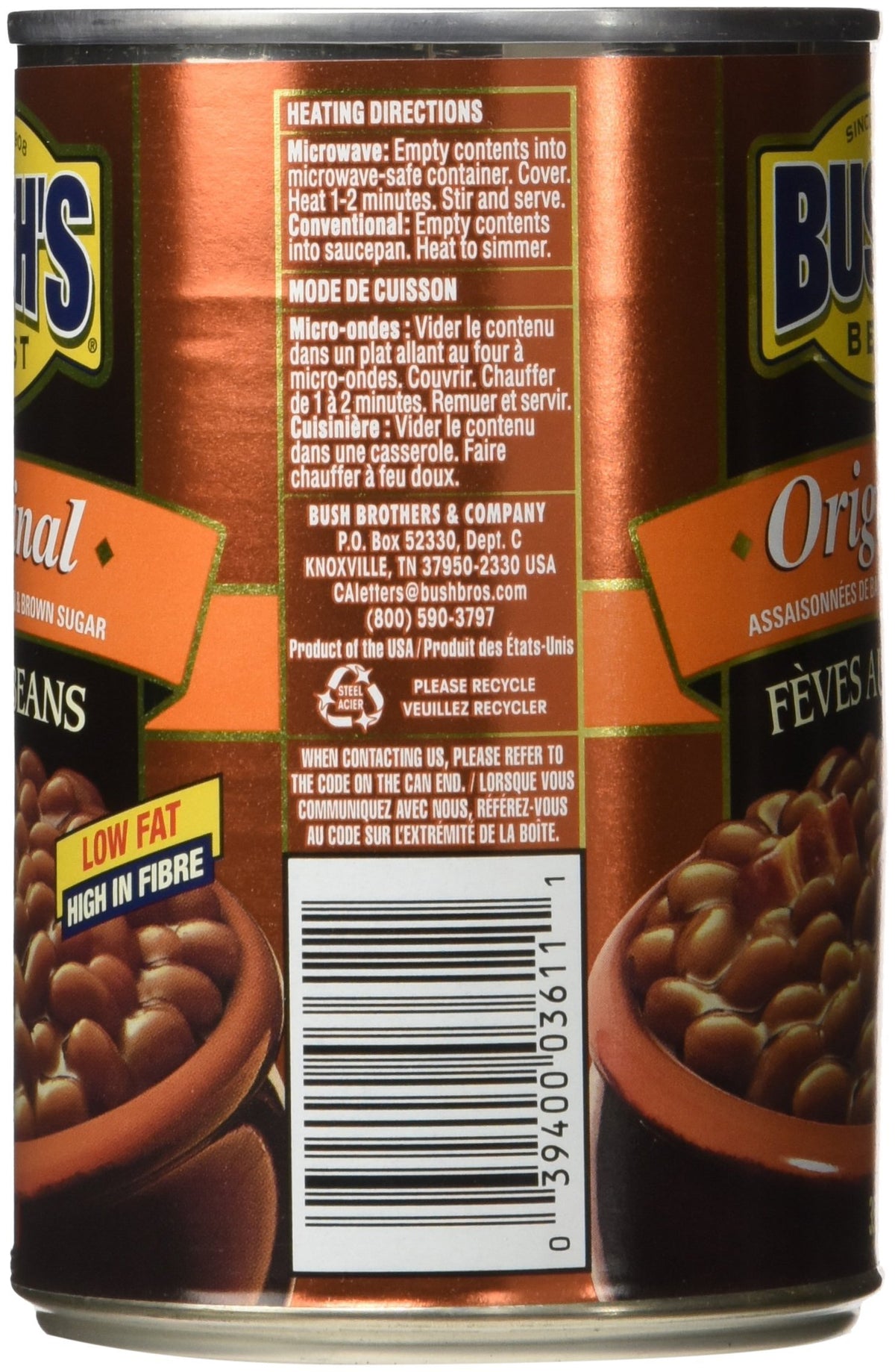 Baked Beans Original - 8/16.5oz cans (2 Pack) by Bush's Best – 2 Pack