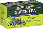 Green Tea with Elderberry Plus Vitamin C by Bigelow Tea – 18 Count (Pack of 6), Natural, Pack of 6, Model SVQQPE