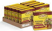 Old El Paso Tostada Shells, Gluten Free, 12 ct, 4.5 oz, 10 Pack | Crunchy Corn Tostada Shells, Made with 3 Ingredients, Quick and Easy, Make with Endless Tasty Toppings
