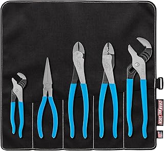 Channellock TOOL ROLL-52 Plier Set with Tool Roll, 5-Piece