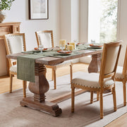 ZeeMart Linen Plaid Placemats, 13 x 19 Inch, Set of 6 Olive