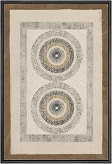 SIGNWIN Framed Canvas Print Wall Art Marble Granite Effect Geometric Circle Pattern Abstract Shapes Illustration Modern Art Decorative Bohemian Contemporary Multicolor for Bedroom - 24"x36" Black