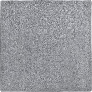 Joy Carpets Endurance Solid Colored Area Rug in Color Silver, 6' x 6'