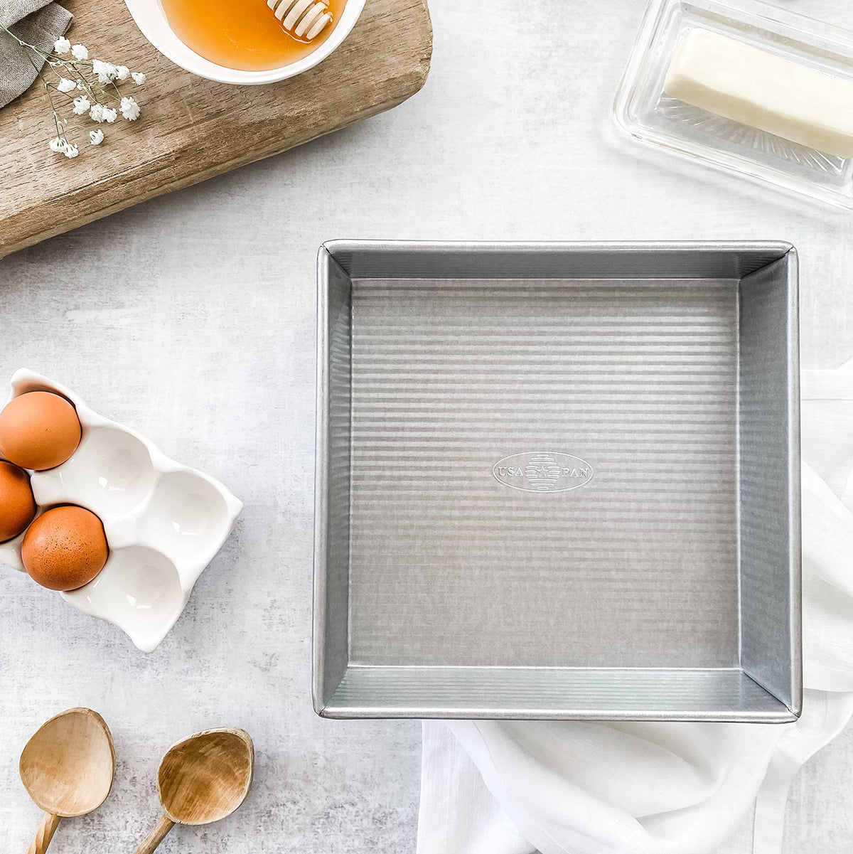 Bakeware Aluminzed Steel 5-Piece Set Half by USA Pan – 5-Piece, Aluminized Steel, Pack of 5, Model 1360STAZ