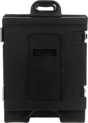 Cateraide Front Loading Insulated Food Pan Carrier by Carlisle FoodService Products – 5 Pan Capacity, 2.5 inches, Plastic, Black, Model PC300N03