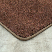 Endurance Solid Colored Area Rug in Color Brown by Joy Carpets – 4' x 6' (Rectangular), Polyester, Brown, Model 80N-10