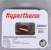 Hypertherm 220007 Nozzle, Unshielded Extended, 60 Amp, 5 pack