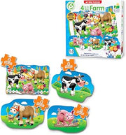 The Learning Journey My First Puzzle Sets 4-In-A-Box Farm – Farm-Themed Puzzle Sets - Educational Toddler Toys & Activities for Children Ages 2-5