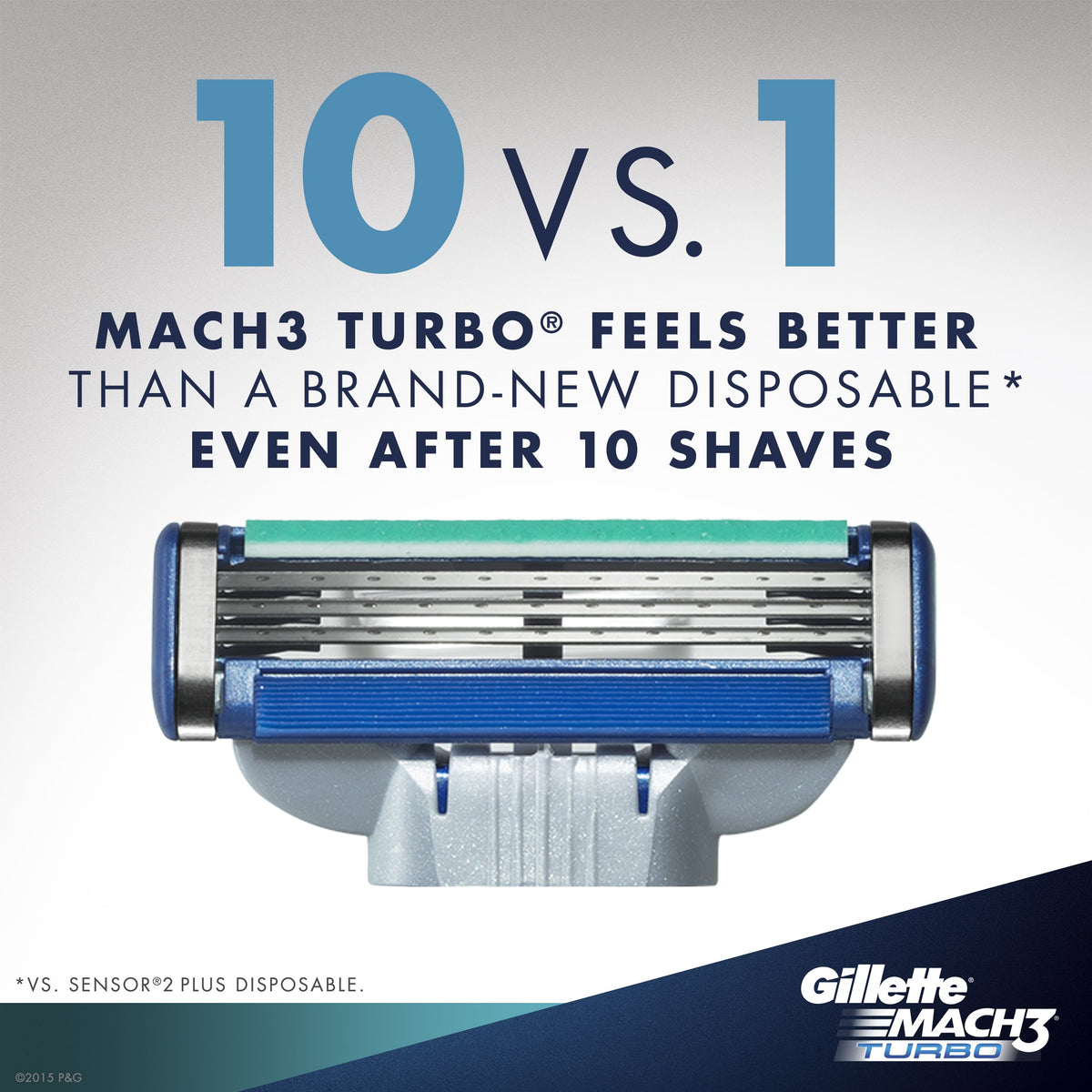 Mach3 Turbo Men's Razor Blades by Gillette – 10 Count (Pack of 1)