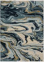 Oriental Weavers Capella Area Rug - CAP10-7'10" x 10'10" - in Navy Blue/Teal - Modern Style, Stain Resistant, Family and Pet Friendly, Dining, Living Room Rug