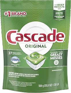 Cascade ActionPacs Dishwasher Detergent Fresh Scent, 37 ct (Pack of 4)
