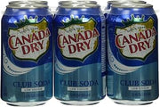 Canada Dry Club Soda, Low Sodium, 6pk, 12 oz