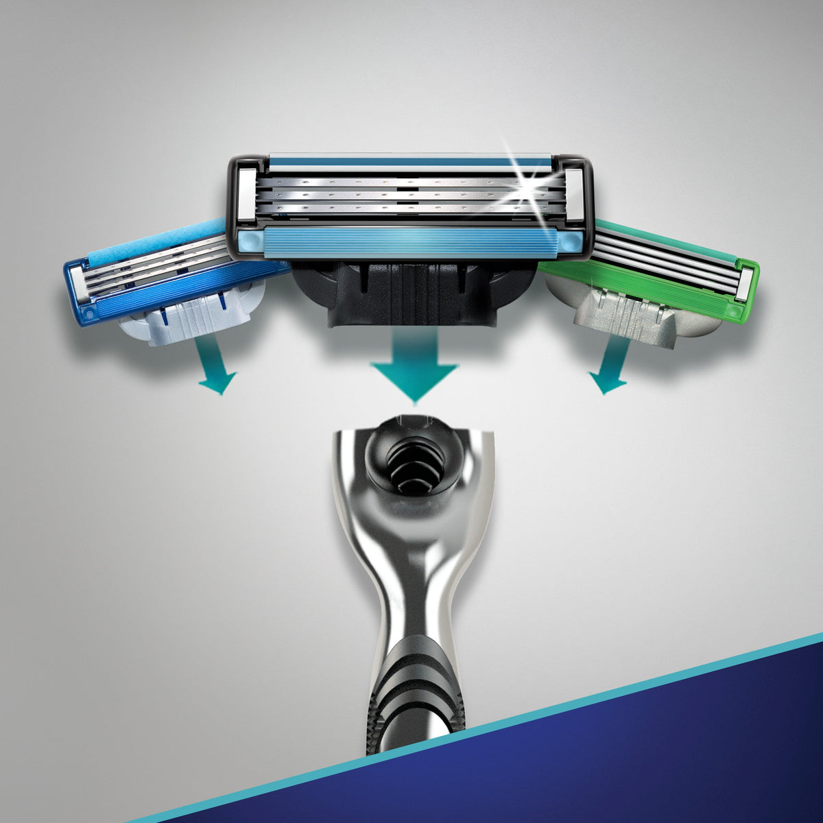 Mach3 Men's Razor by Gillette – 1 Count (Pack of 3), Black