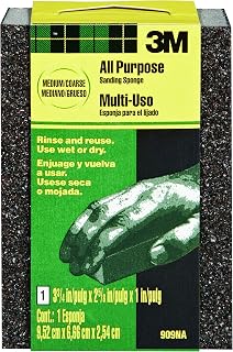 3M Small Area Sanding Sponge, Medium/Coarse, 3.75-Inch by 2.625-Inch by 1-Inch