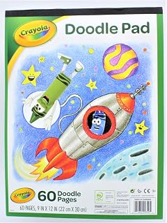 Crayola Doodle Pad, 9 x 12 Inches, 60 Sheets,White