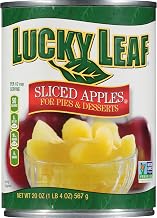 Lucky Leaf Sliced Apples in Water for Pies and Desserts, 20 Ounce (Pack of 12)