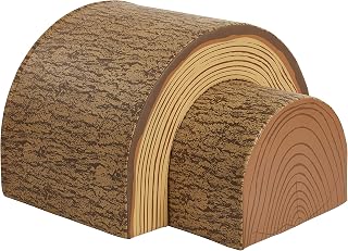 ECR4Kids SoftZone Tree Tunnel and Climber, Toddler Playset, Chocolate, 2-Piece