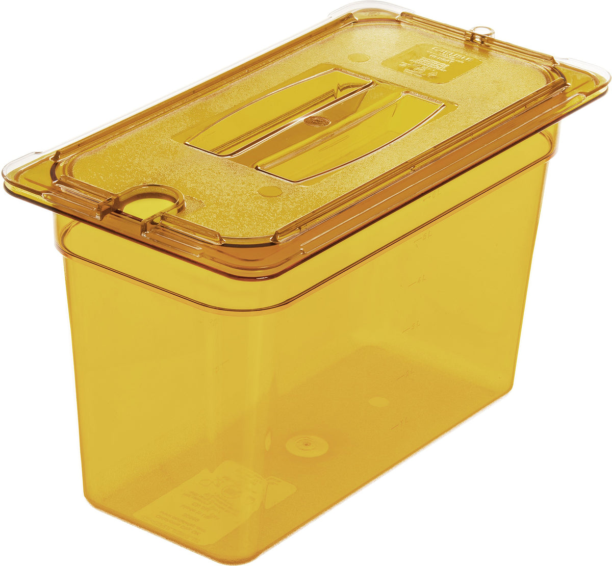 Carlisle FoodService Products Third Size 1 pack / Amber / Handled Notched Lid Storage & Transport