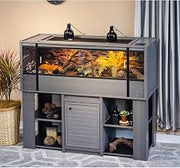 New Age Pet ECOFLEX X-Large Reptile Enclosure with Matching Cabinet Stand Set in Grey