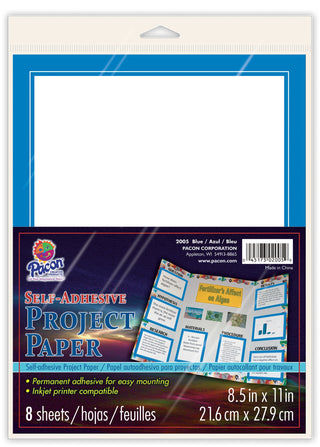 Printable Adhesive Paper () by Pacon – 1 Count (Pack of 1), Paper, Blue, Model PAC2005