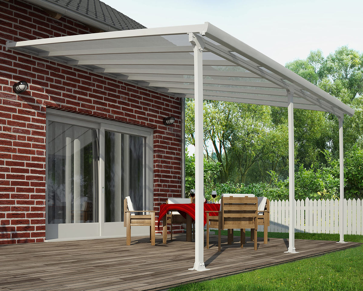 Palram White/Clear / 13' x 14' / Modern Awnings