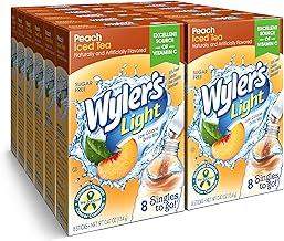 Wyler's Light Singles To Go Water Drink Mix, Peach Iced Tea, 96 Packets