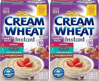 Cream of Wheat Instant Hot Cereal, Variety Pack, 11.4 Ounce (Pack of 2)